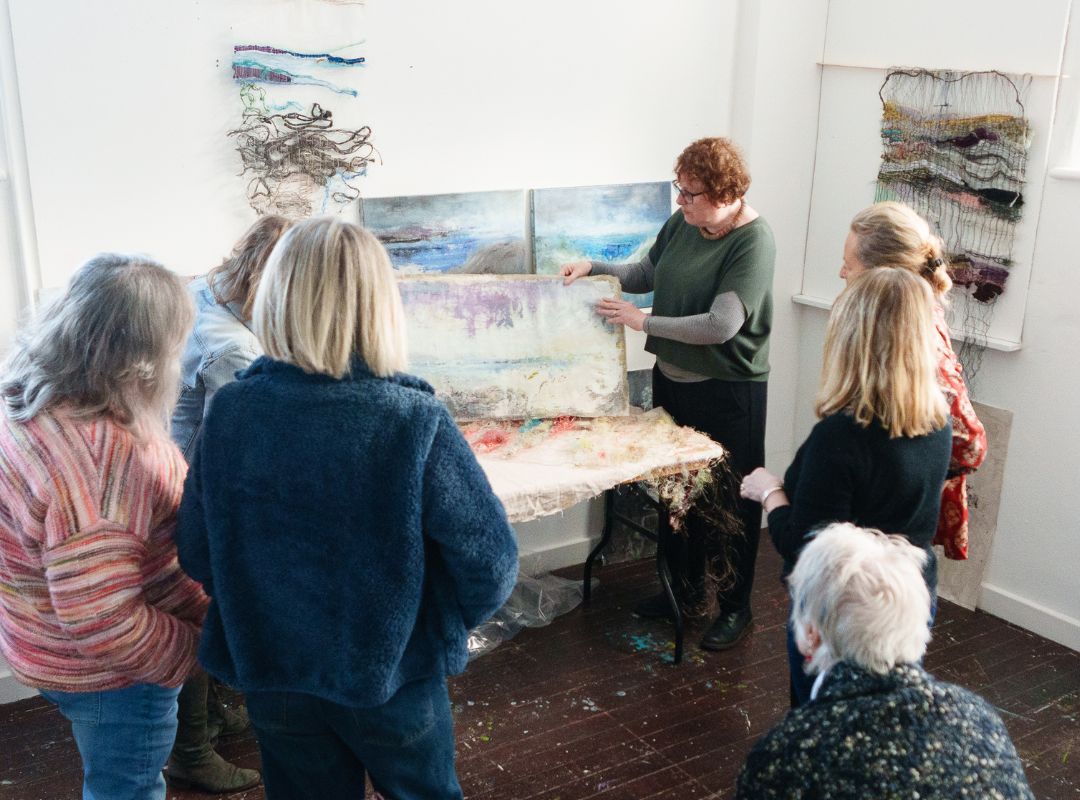 Anita Reynolds teaching on the artist mentoring programme at newlyn school of art